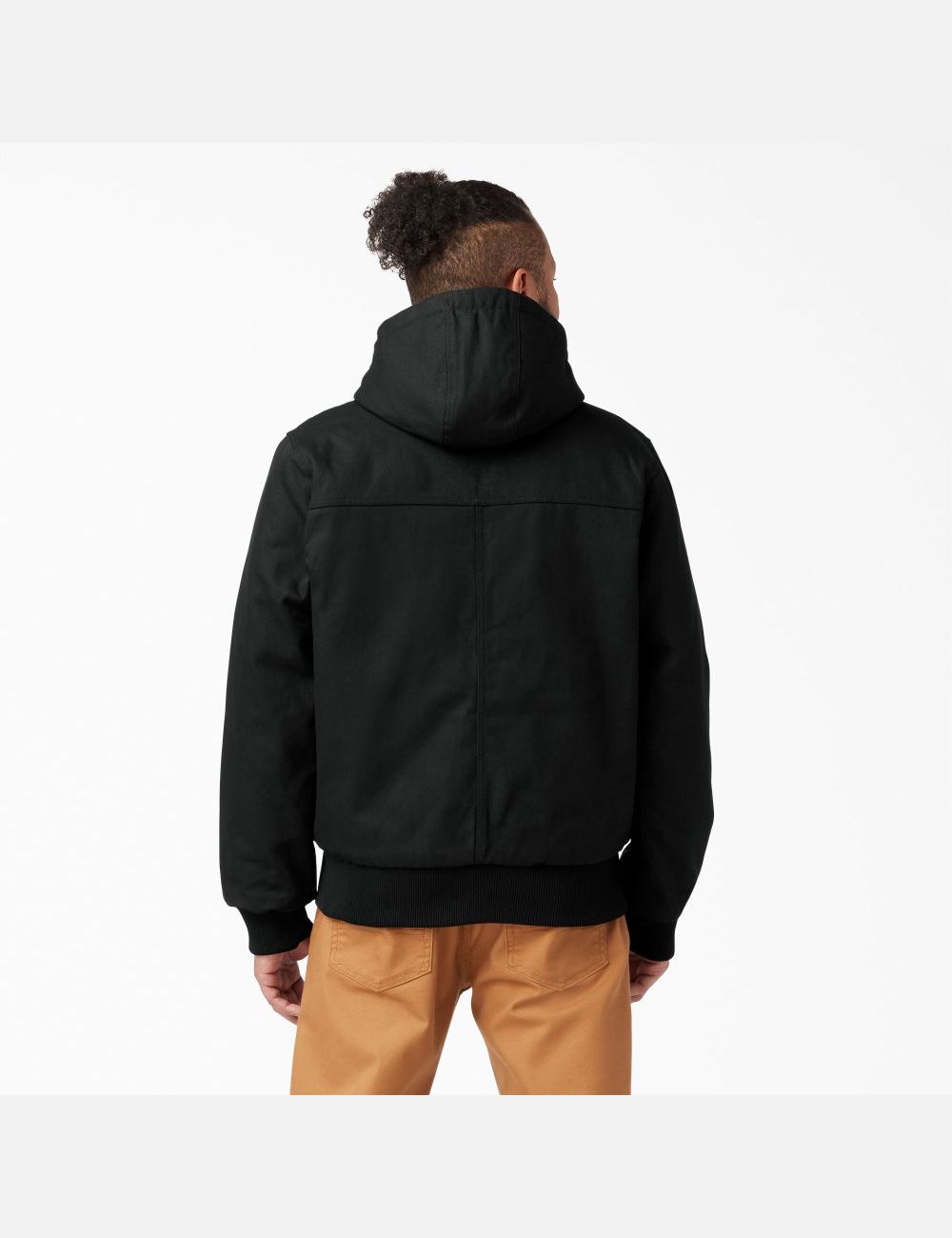 Black Dickies Rigid Duck Hooded Coats & Jackets | 385BNFCDP