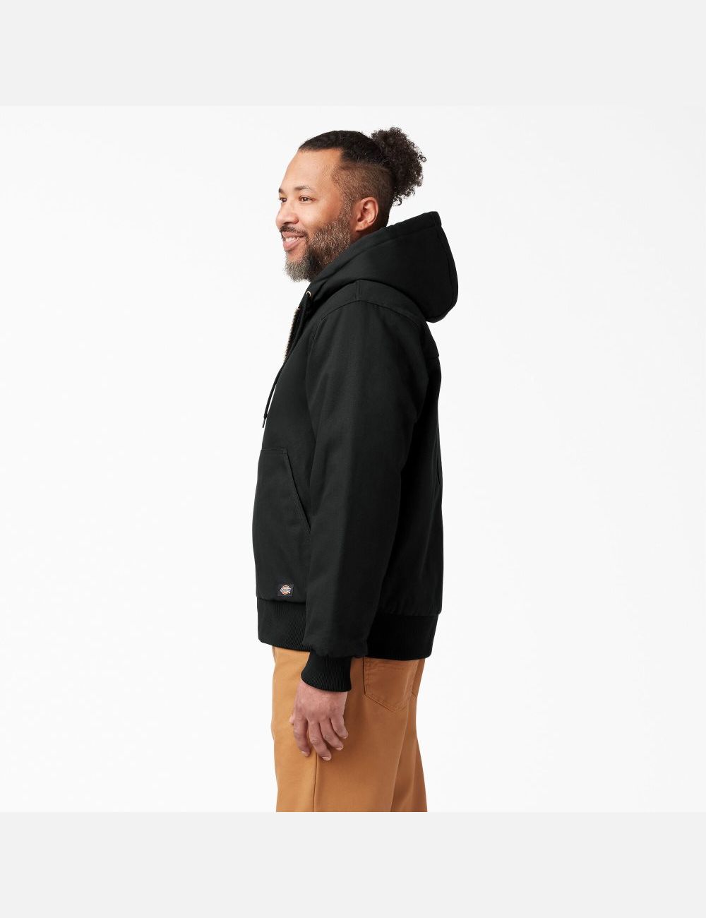 Black Dickies Rigid Duck Hooded Coats & Jackets | 385BNFCDP