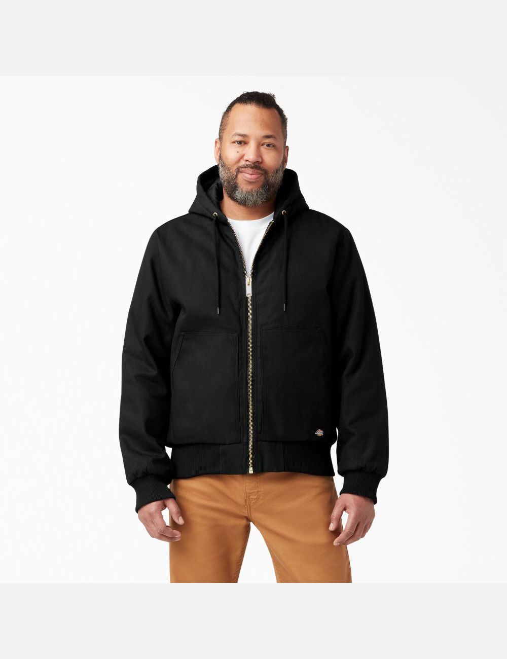 Black Dickies Rigid Duck Hooded Coats & Jackets | 385BNFCDP