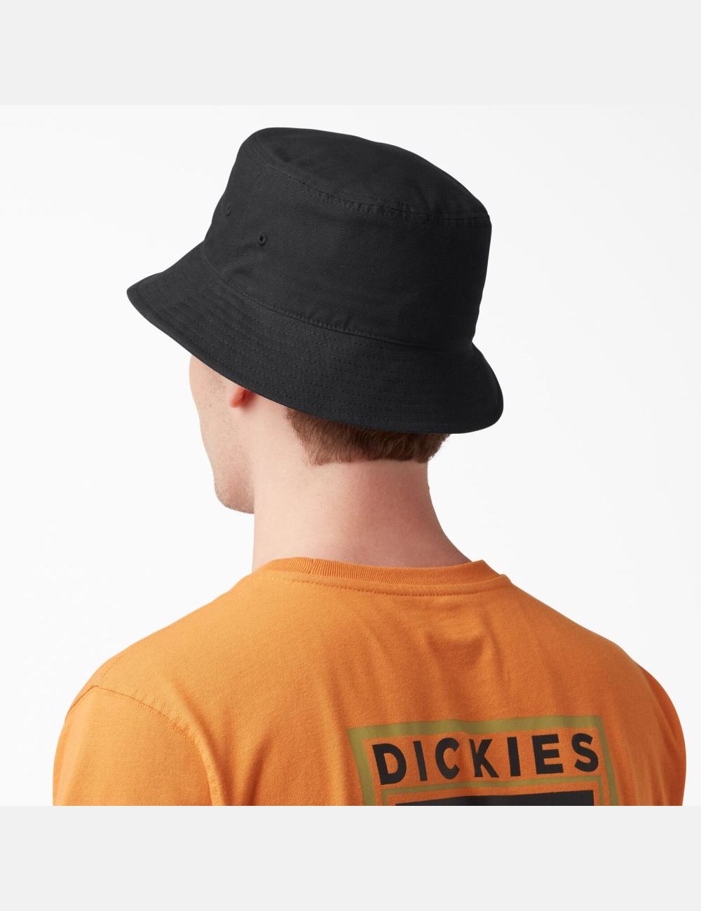 Black Dickies Script Canvas Bucket Hats | 418LYVCJW