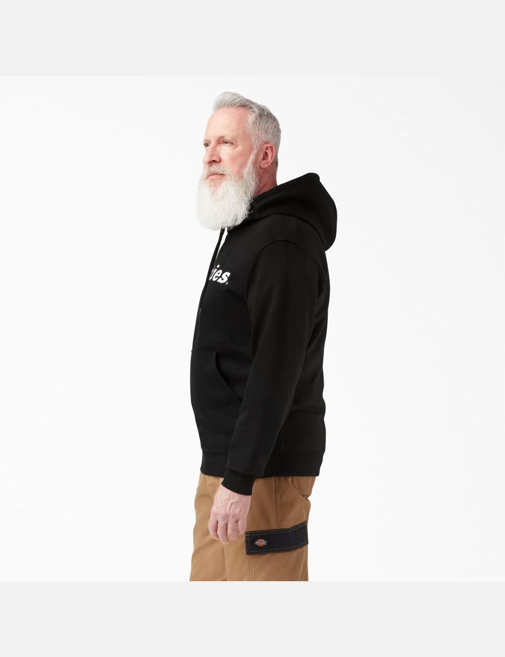 Black Dickies Script Logo Fleece Hoodies | 703ILNKUR