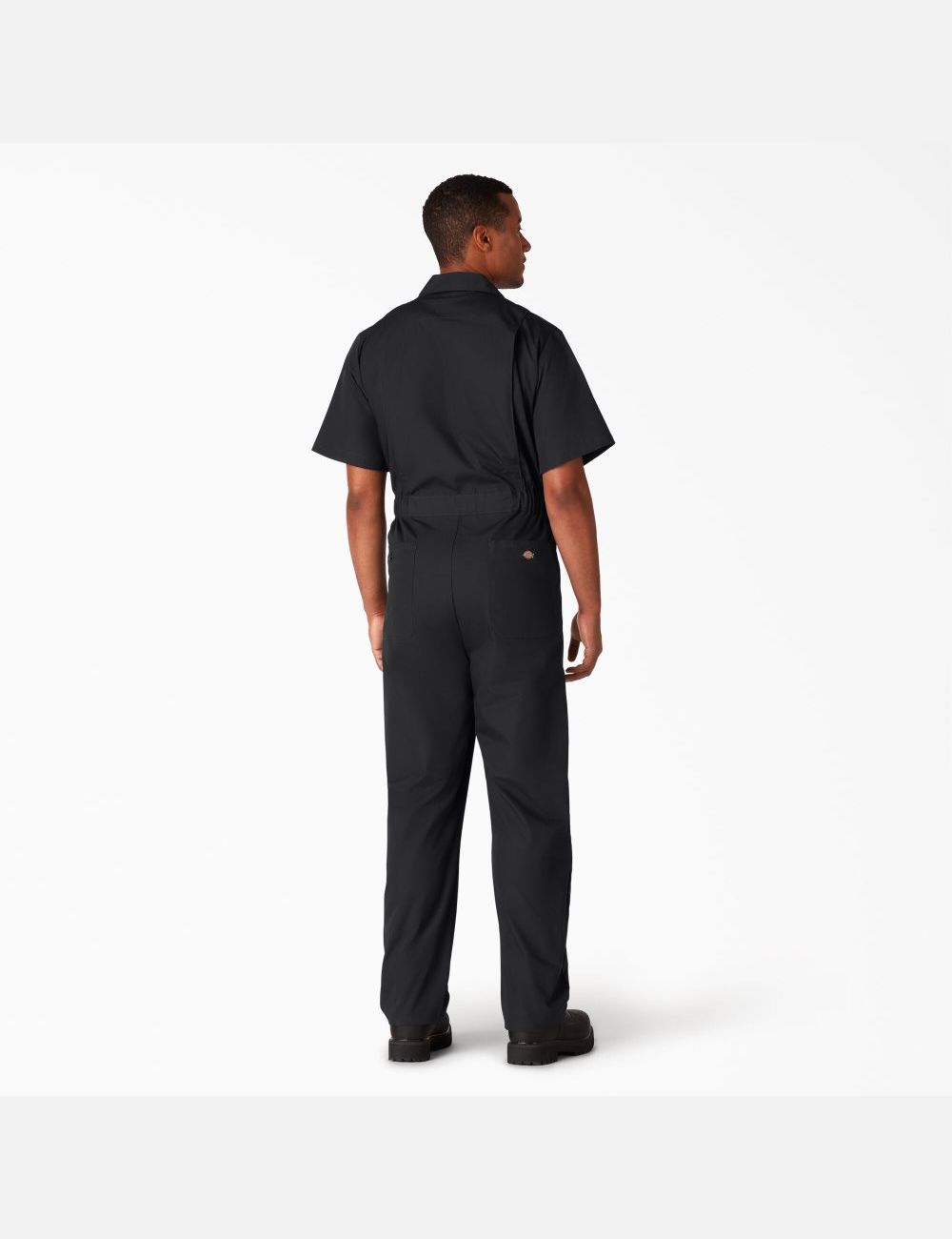 Black Dickies Short Sleeve Coveralls | 593HZTGYM