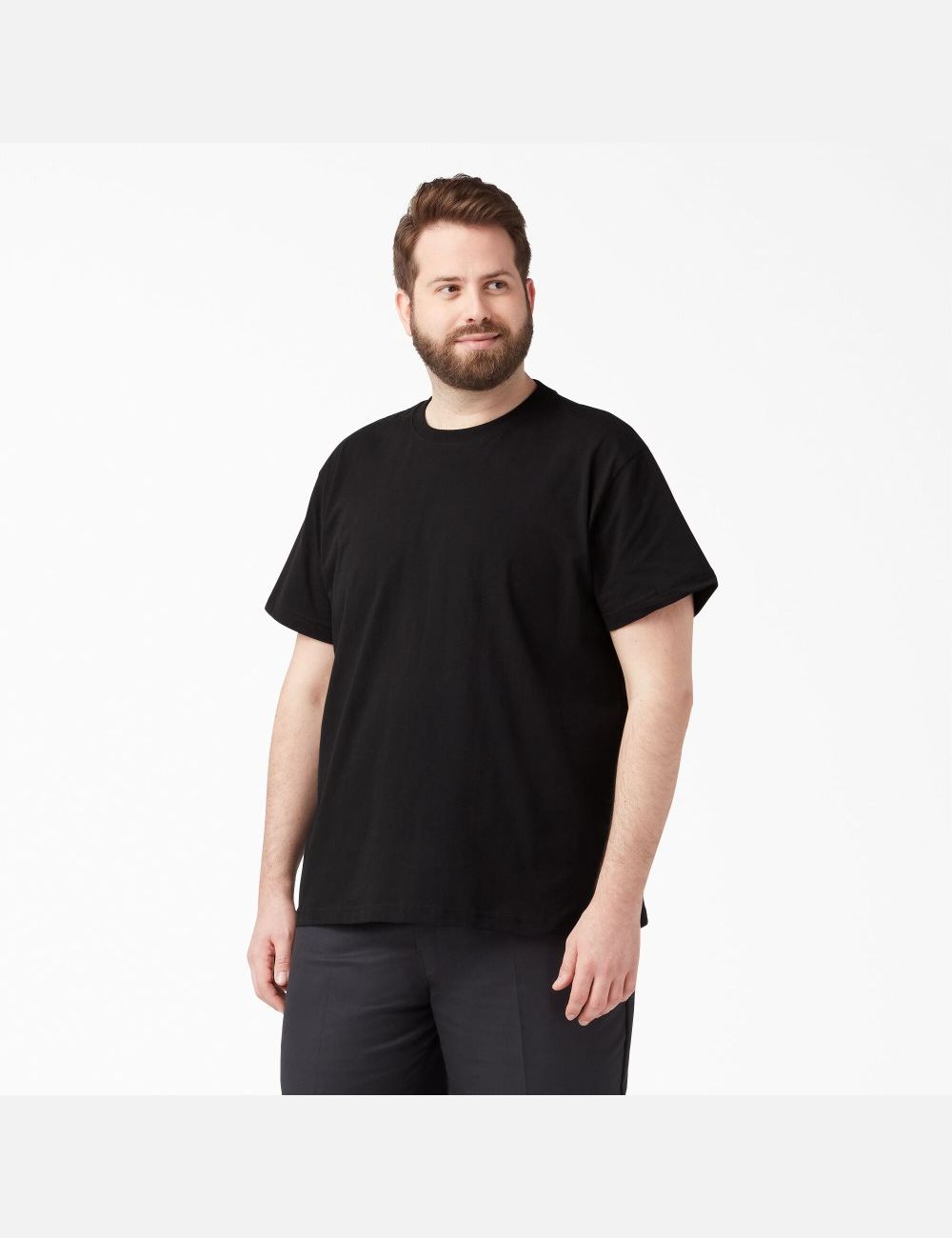 Black Dickies Short Sleeve Heavyweight Crew Neck Shirts | 231PZTHSG