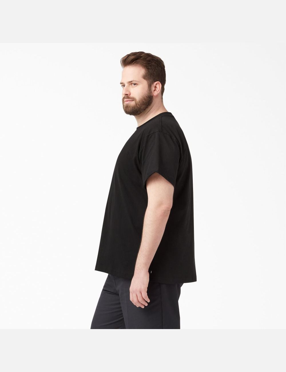 Black Dickies Short Sleeve Heavyweight Crew Neck Shirts | 231PZTHSG