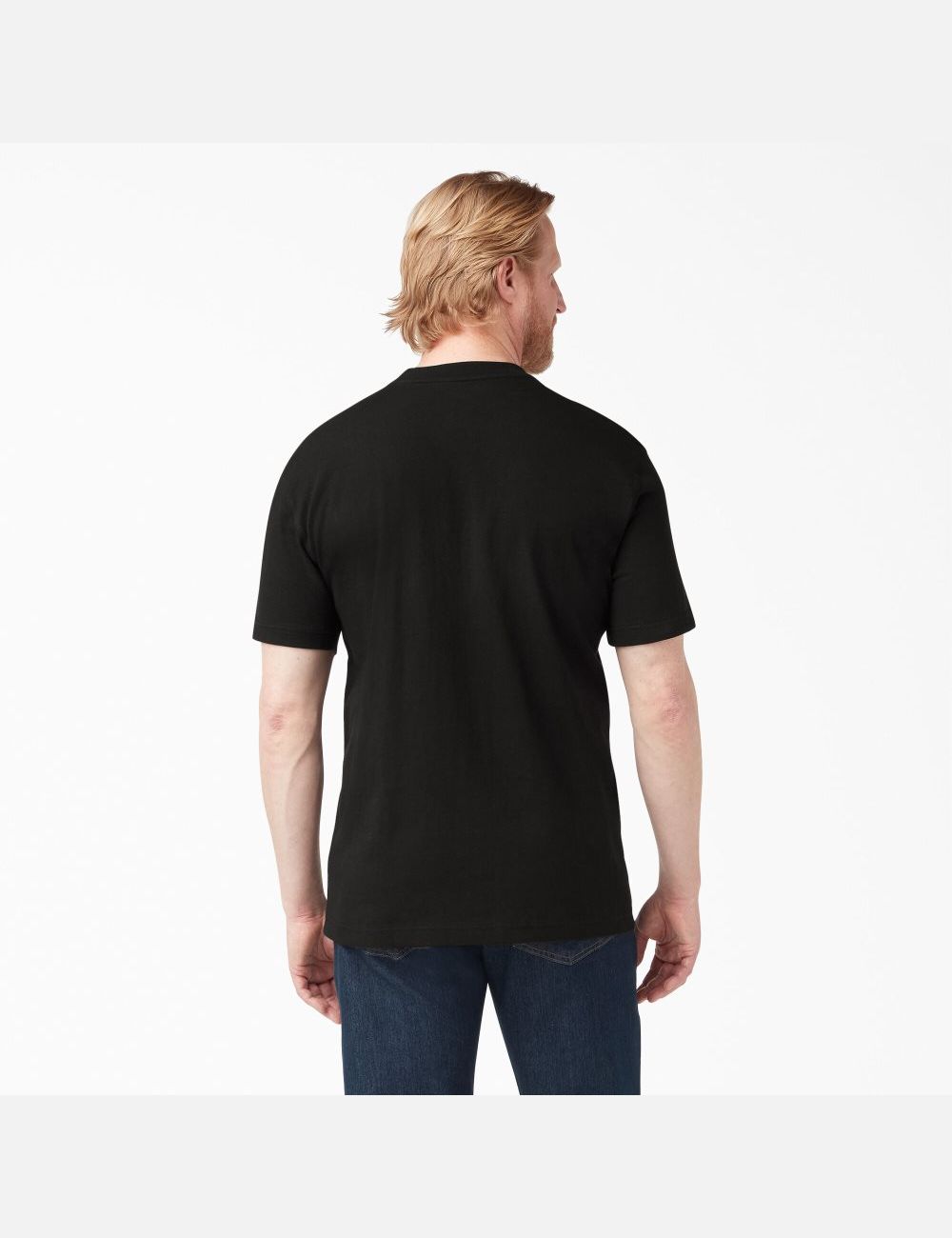 Black Dickies Short Sleeve Heavyweight Henley Shirts | 513TSFPAZ