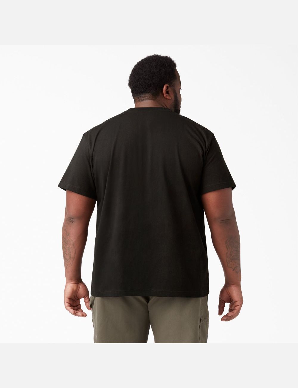 Black Dickies Short Sleeve Heavyweight Henley Shirts | 513TSFPAZ