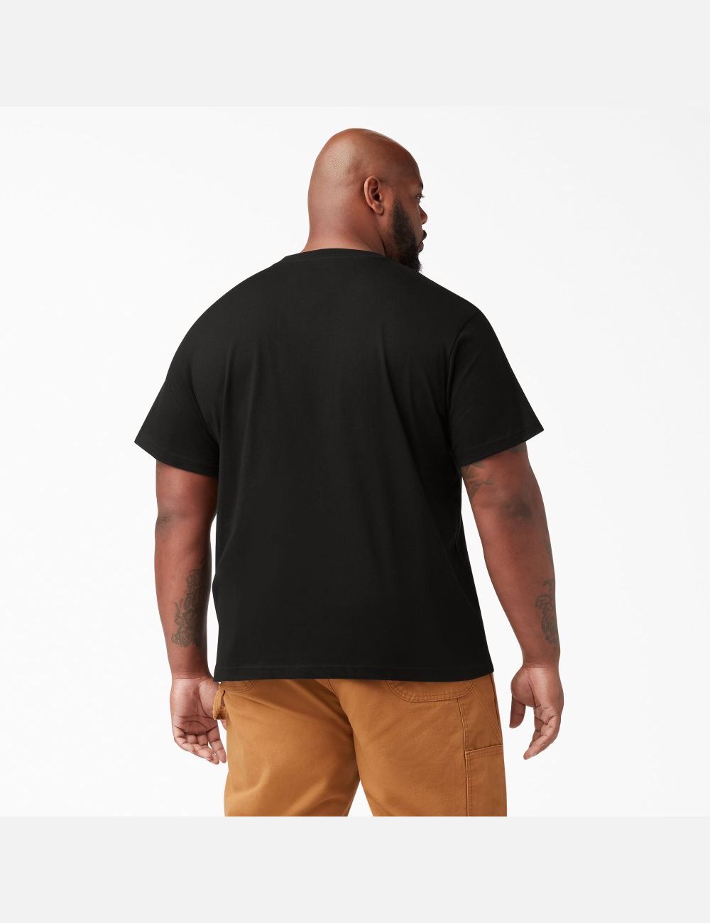 Black Dickies Short Sleeve Pocket Shirts | 259LZQBJH