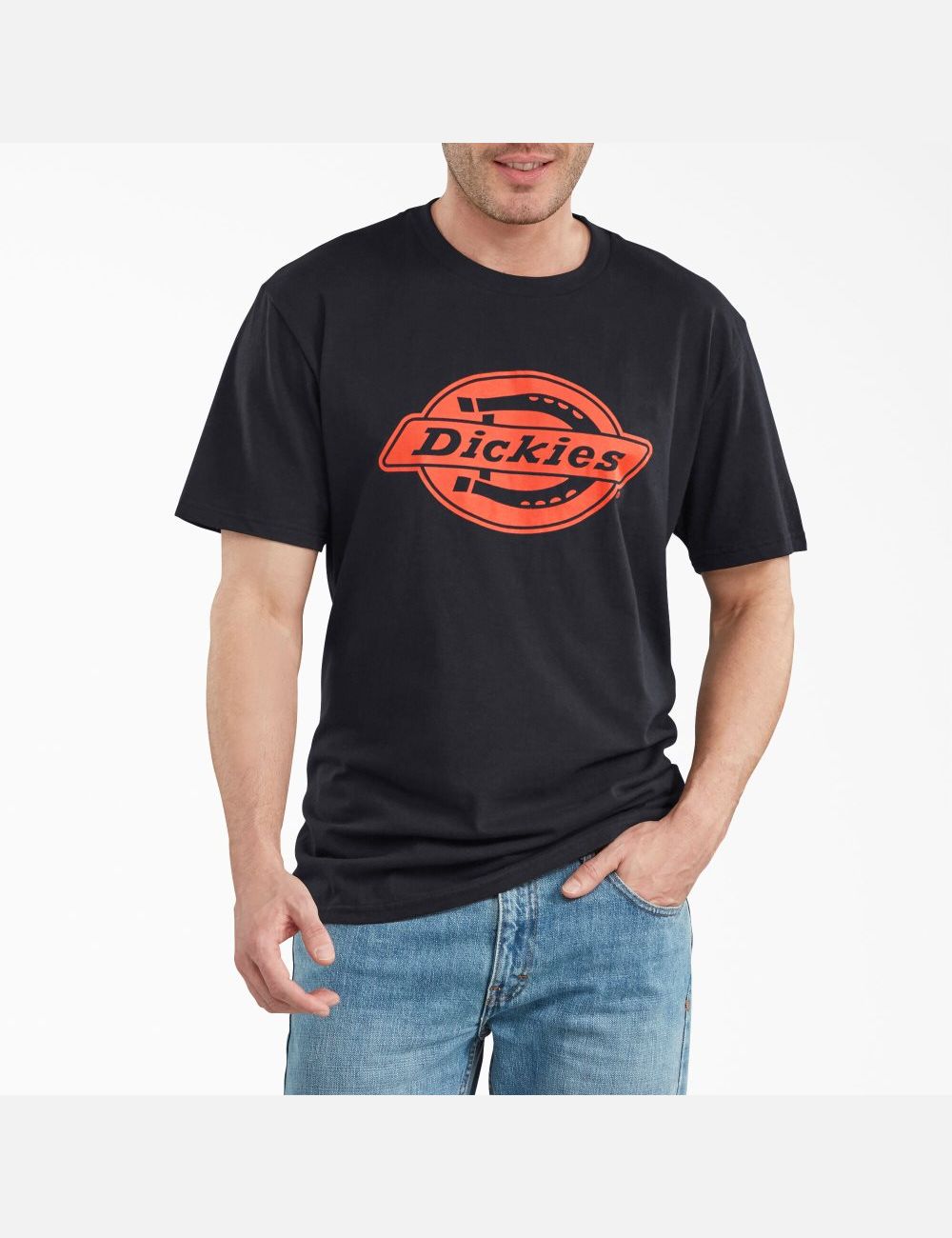 Black Dickies Short Sleeve Relaxed Fit Graphic T-Shirts | 463UDBXIN