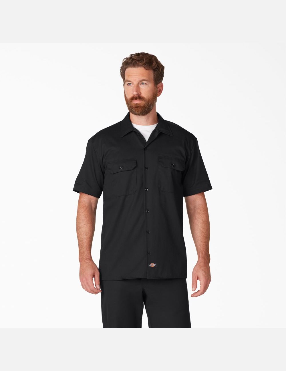 Black Dickies Short Sleeve Shirts | 203PTSJOR