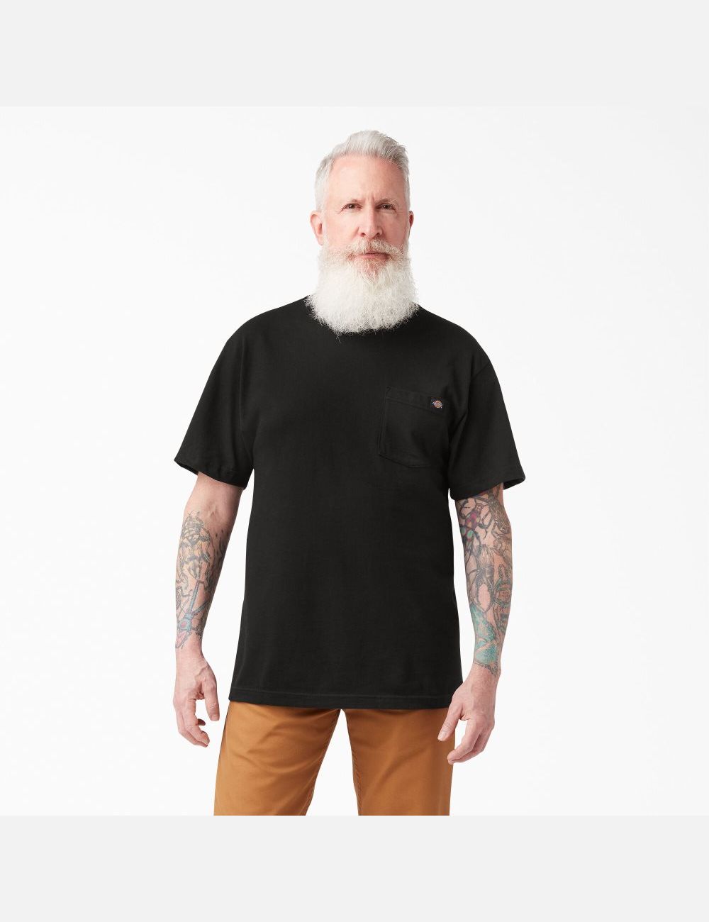 Black Dickies Short Sleeve Two Packs Shirts | 368LRWKDU