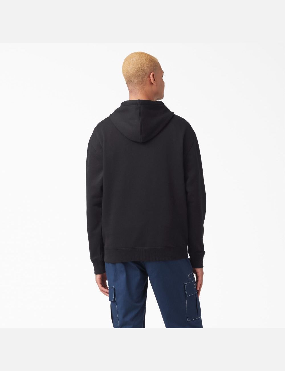 Black Dickies Skateboarding Chest Logo Hoodies | 751PUOZLB