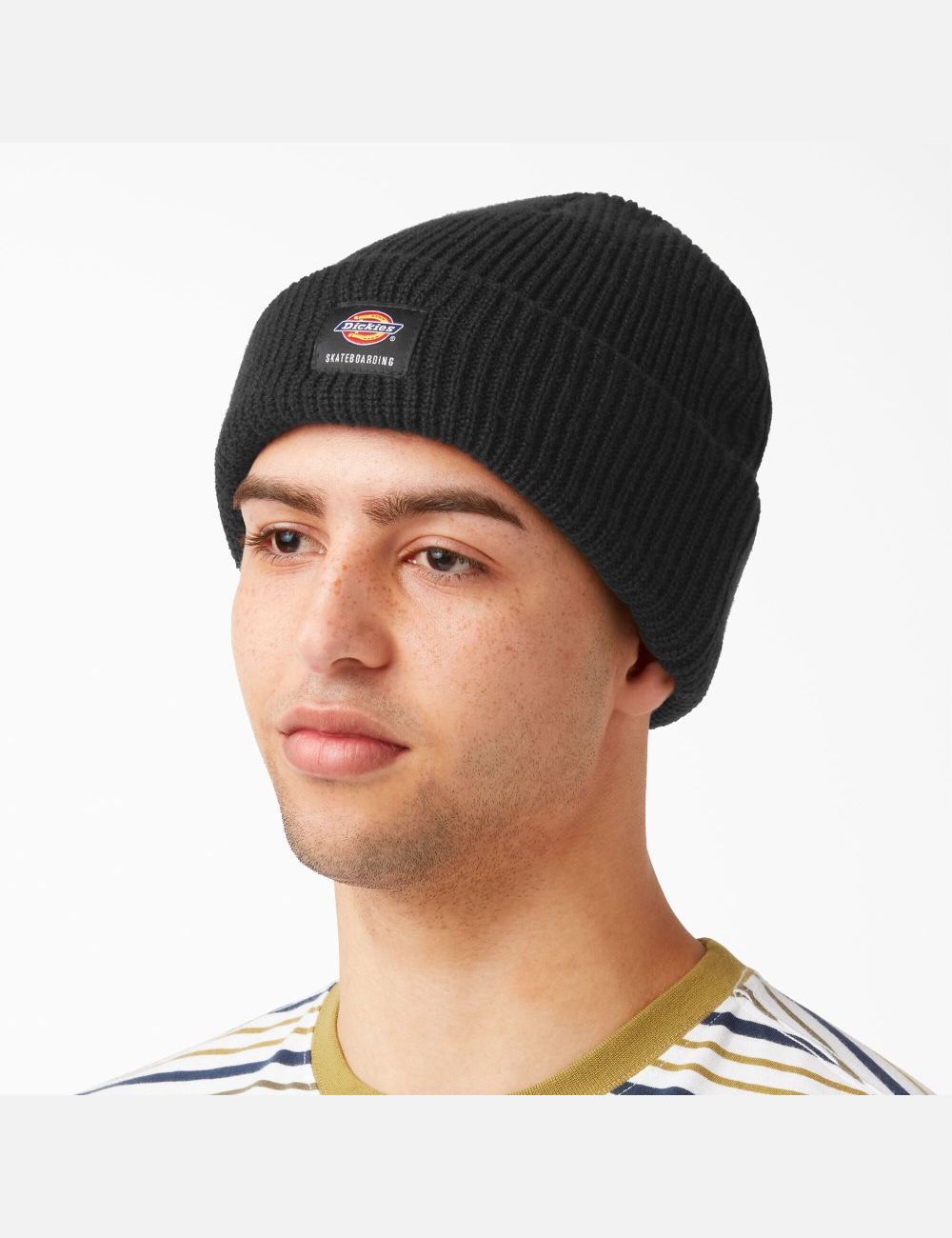 Black Dickies Skateboarding Cuffed Hats | 187MKUOEY