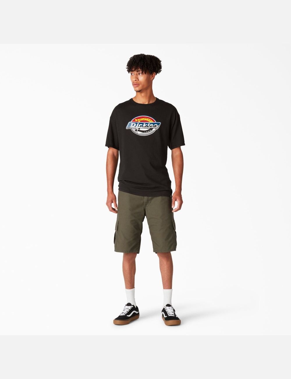 Black Dickies Skateboarding Distressed OG Graphic T-Shirts | 564XYMAIP