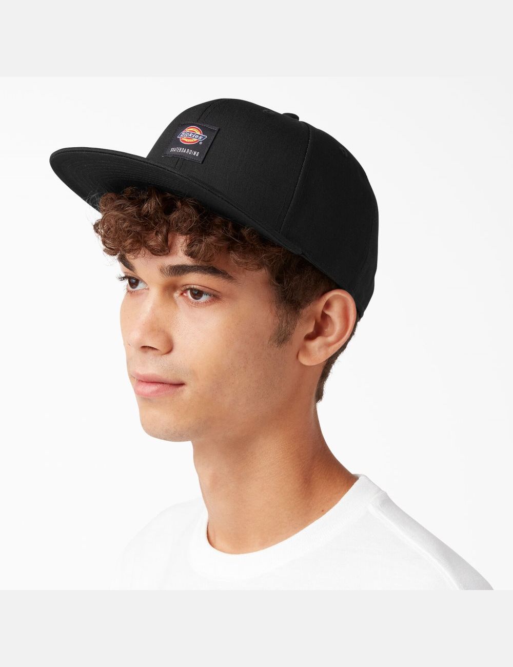 Black Dickies Skateboarding Flat Bill Hats | 835QNWBDT