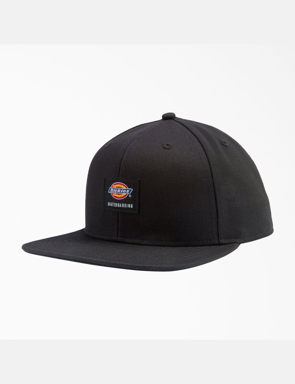 Black Dickies Skateboarding Flat Bill Hats | 835QNWBDT