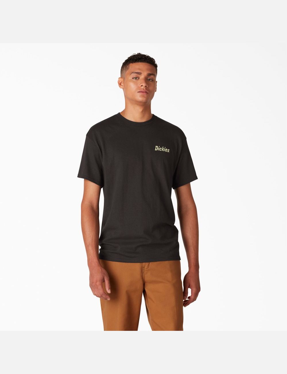 Black Dickies Skateboarding Split Graphic T-Shirts | 283HVNQPT