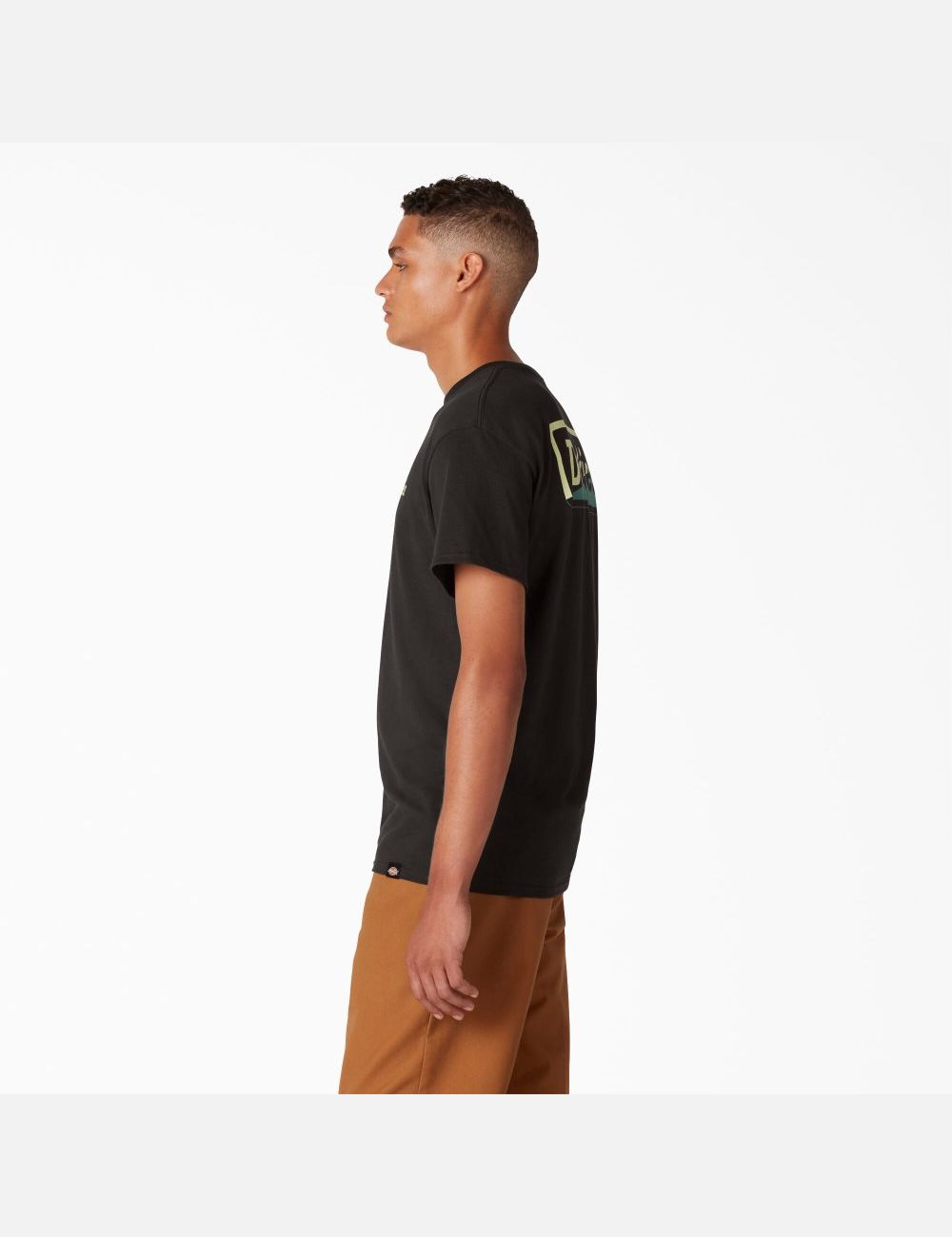 Black Dickies Skateboarding Split Graphic T-Shirts | 283HVNQPT