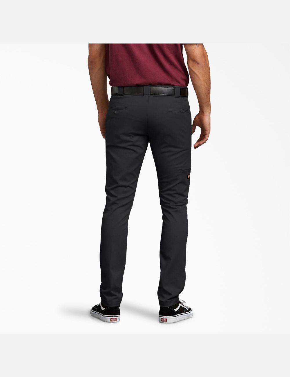 Black Dickies Skinny Fit Straight Leg Double Knee Pants | 146ENOTFL