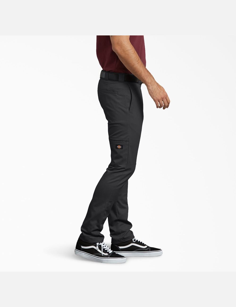 Black Dickies Skinny Fit Straight Leg Double Knee Pants | 972CEXOYP