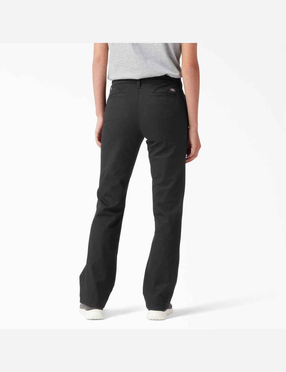 Black Dickies Slim Bootcut Twill Pants | 495TRIHOW