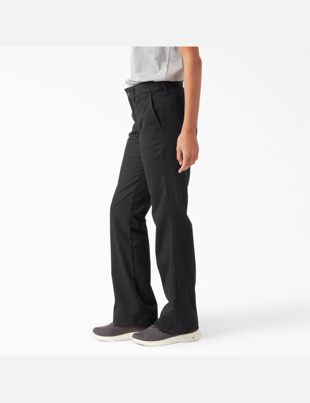 Black Dickies Slim Bootcut Twill Pants | 495TRIHOW