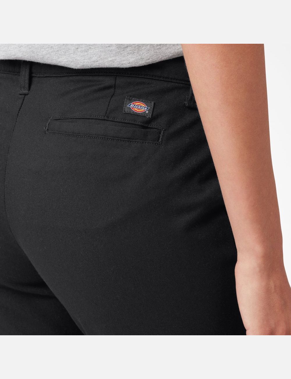 Black Dickies Slim Bootcut Twill Pants | 495TRIHOW