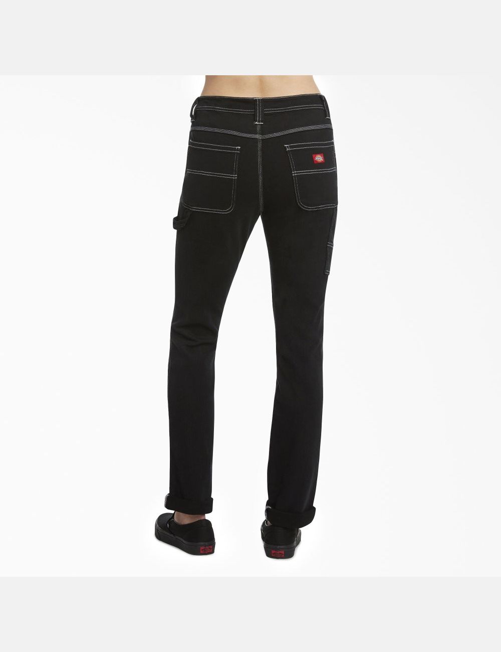 Black Dickies Slim Fit Carpenter Pants | 629HDOMBQ