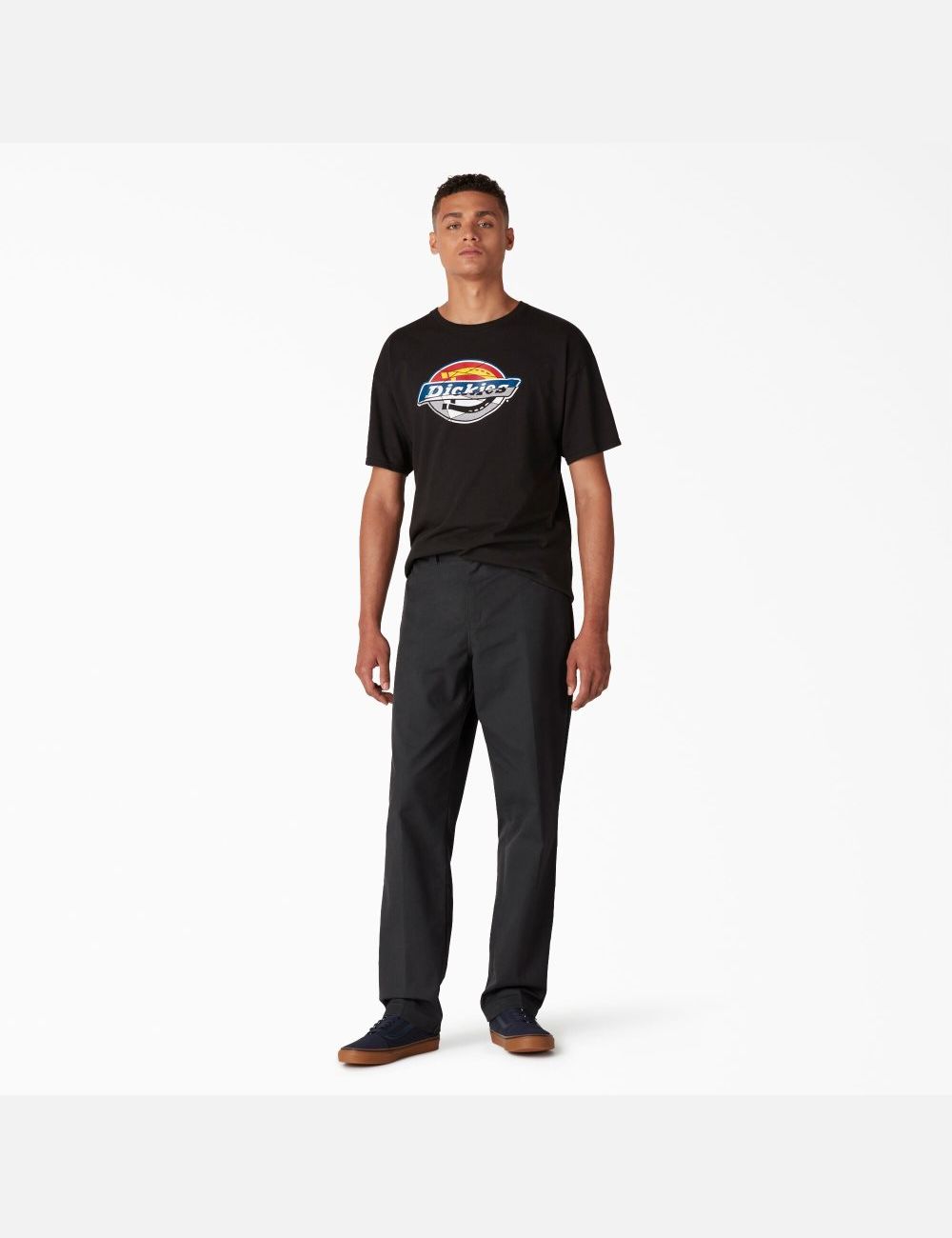 Black Dickies Slim Fit Skateboarding Pants | 523PNEADO