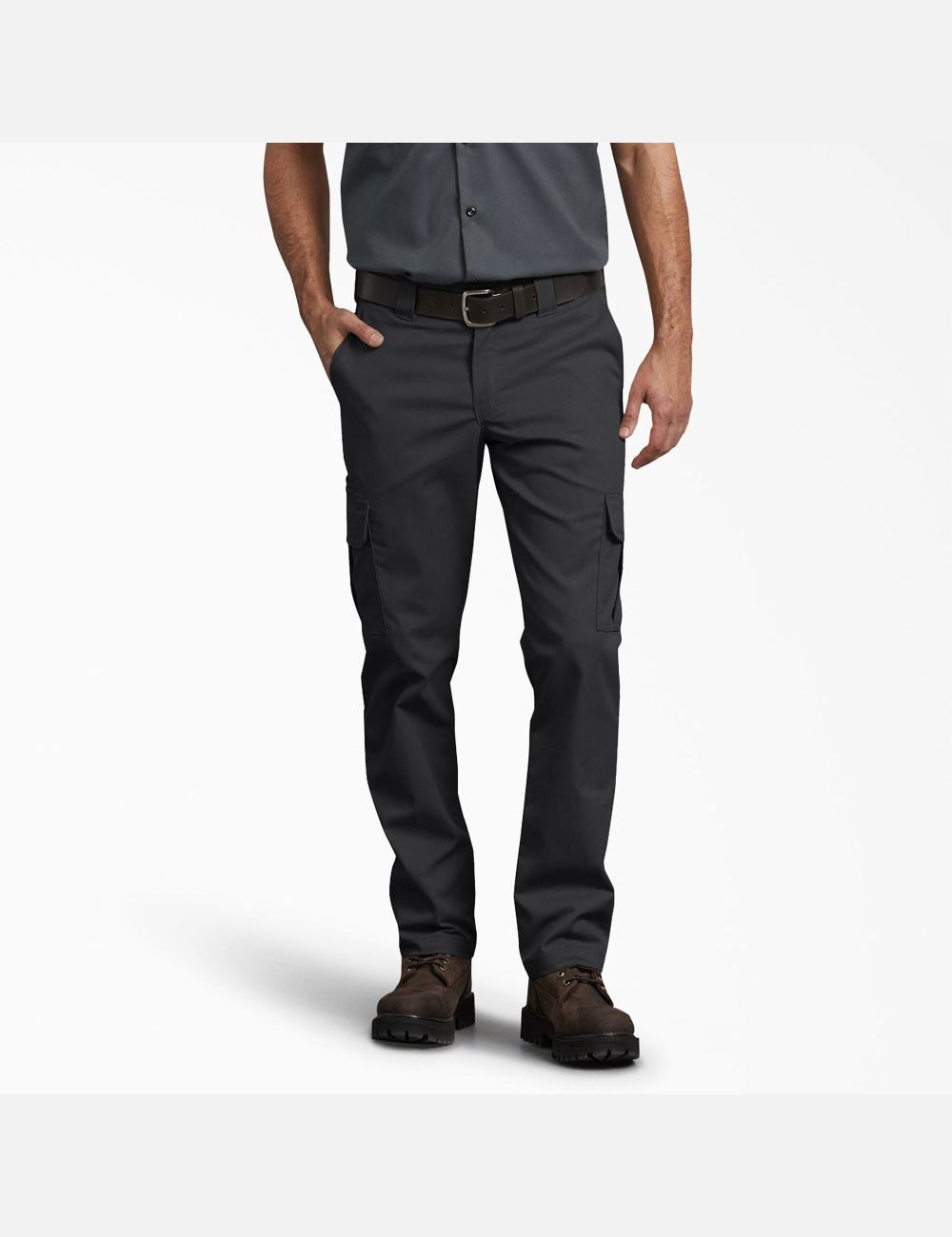 Black Dickies Slim Fit Straight Leg Cargo Pants | 685KPBGYH