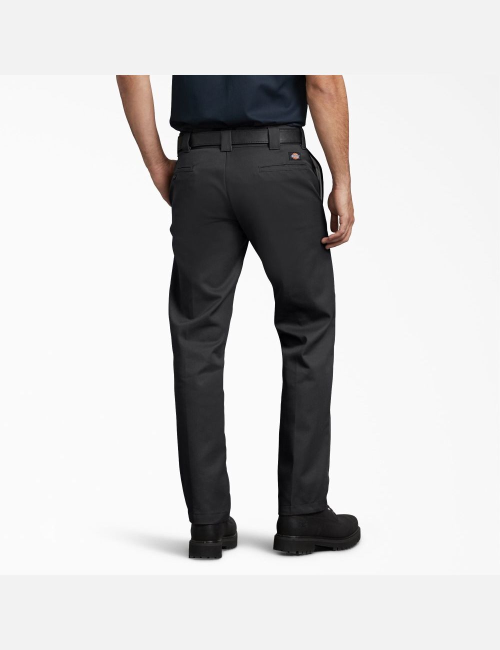 Black Dickies Slim Fit Straight Leg Work Pants | 406AYXFRV