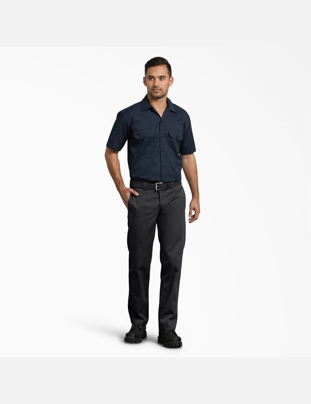 Black Dickies Slim Fit Straight Leg Work Pants | 406AYXFRV