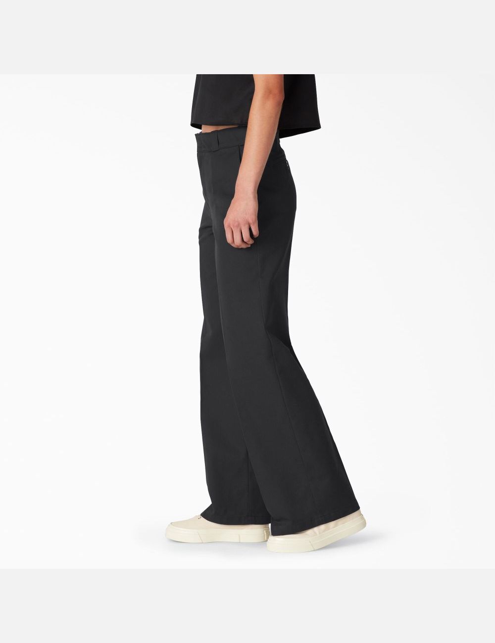 Black Dickies Stonewashed Wide Leg Pants | 256BQANJW