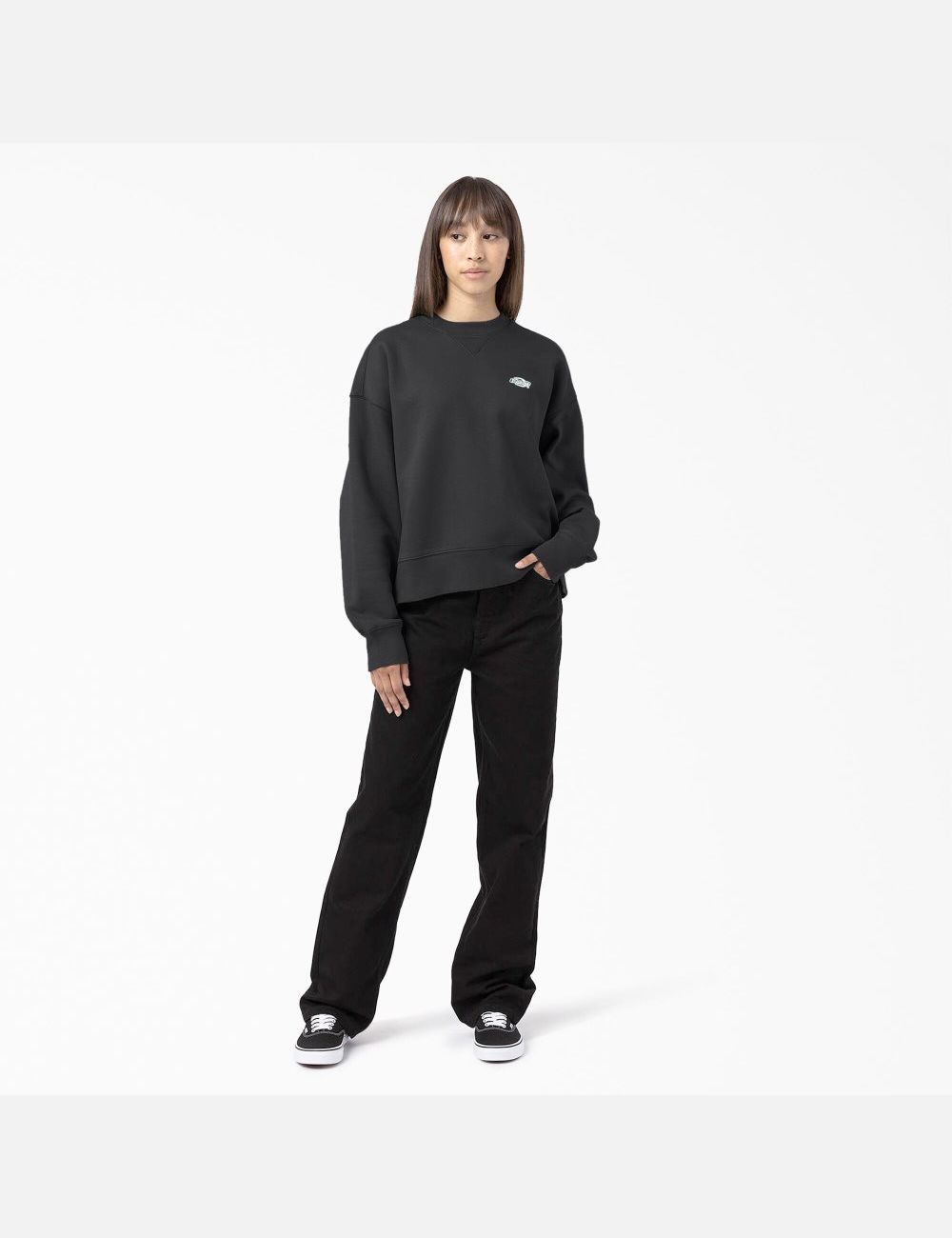 Black Dickies Summerdale Sweatshirts | 438OGELAJ