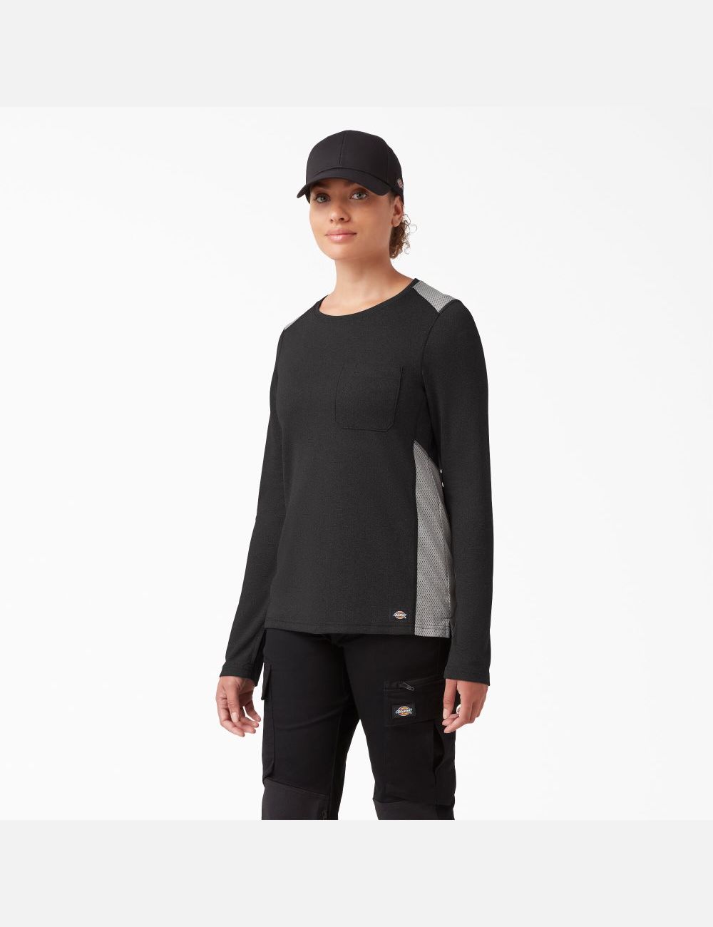 Black Dickies Temp-iQ 365 Long Sleeve T-Shirts | 370UPXLQY