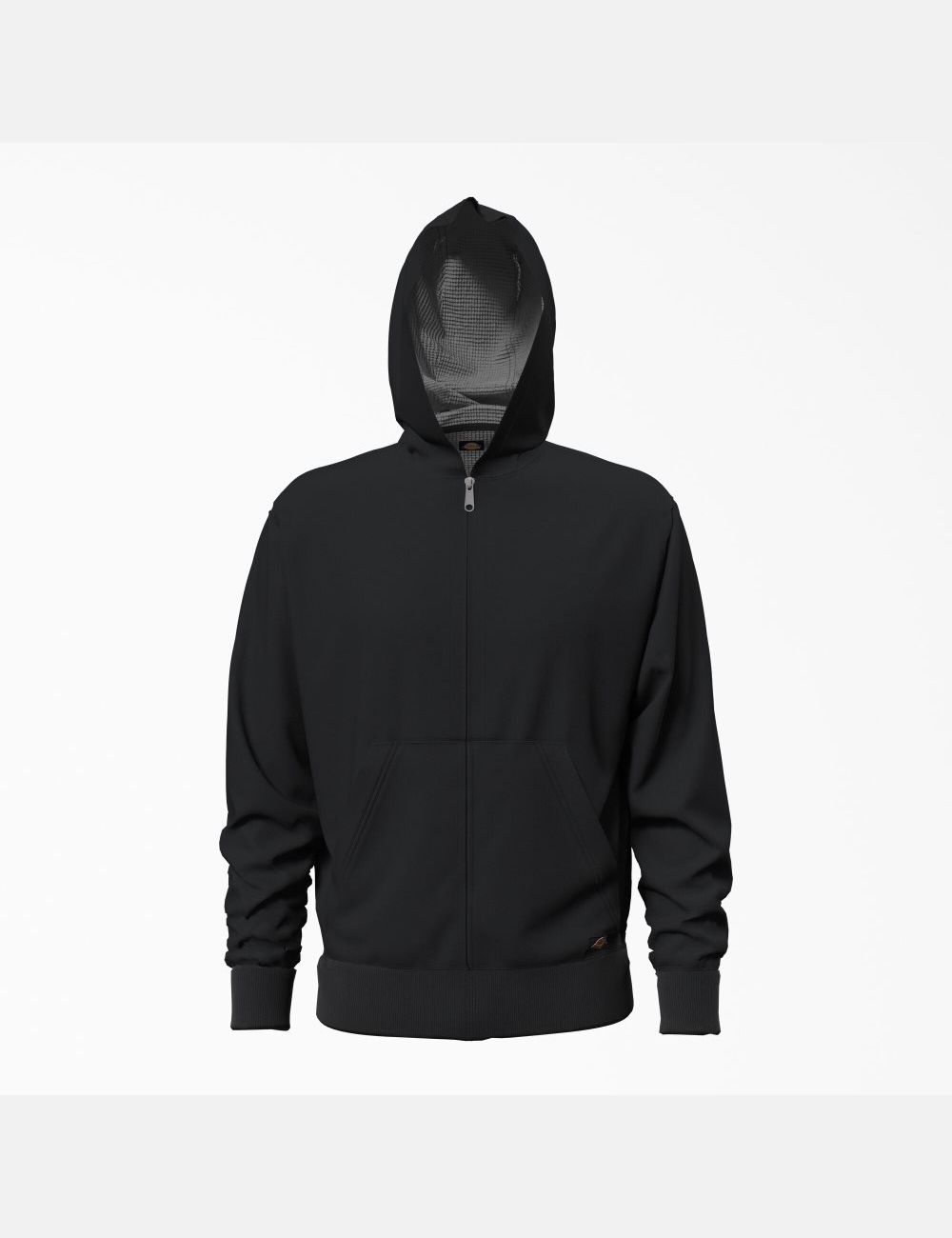 Black Dickies Thermal Lined Full-Zip Fleece with DWR Hoodies | 192PKOGCX