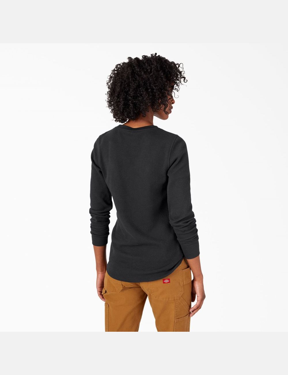 Black Dickies Thermal Long Sleeve T-Shirts | 309HRAZVG