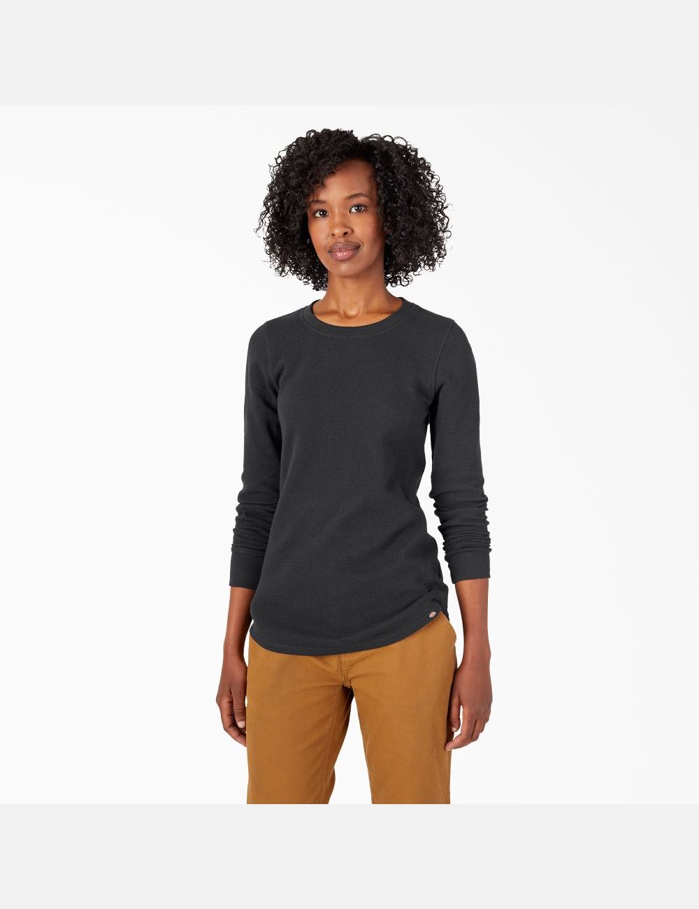 Black Dickies Thermal Long Sleeve T-Shirts | 309HRAZVG