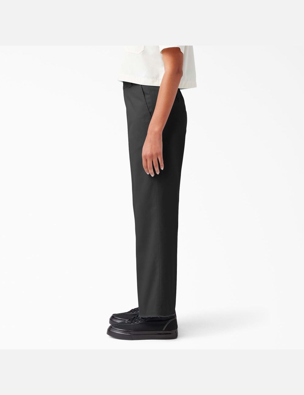 Black Dickies Twill Cropped Pants | 936XZHVLR