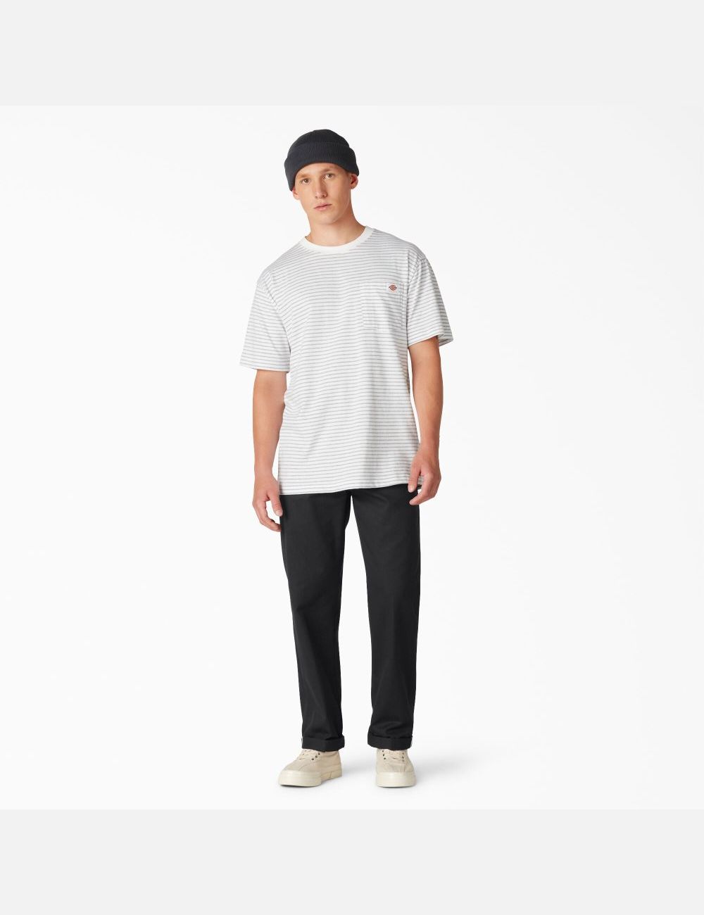 Black Dickies Twill Cuffed Pants | 083SBQMGY