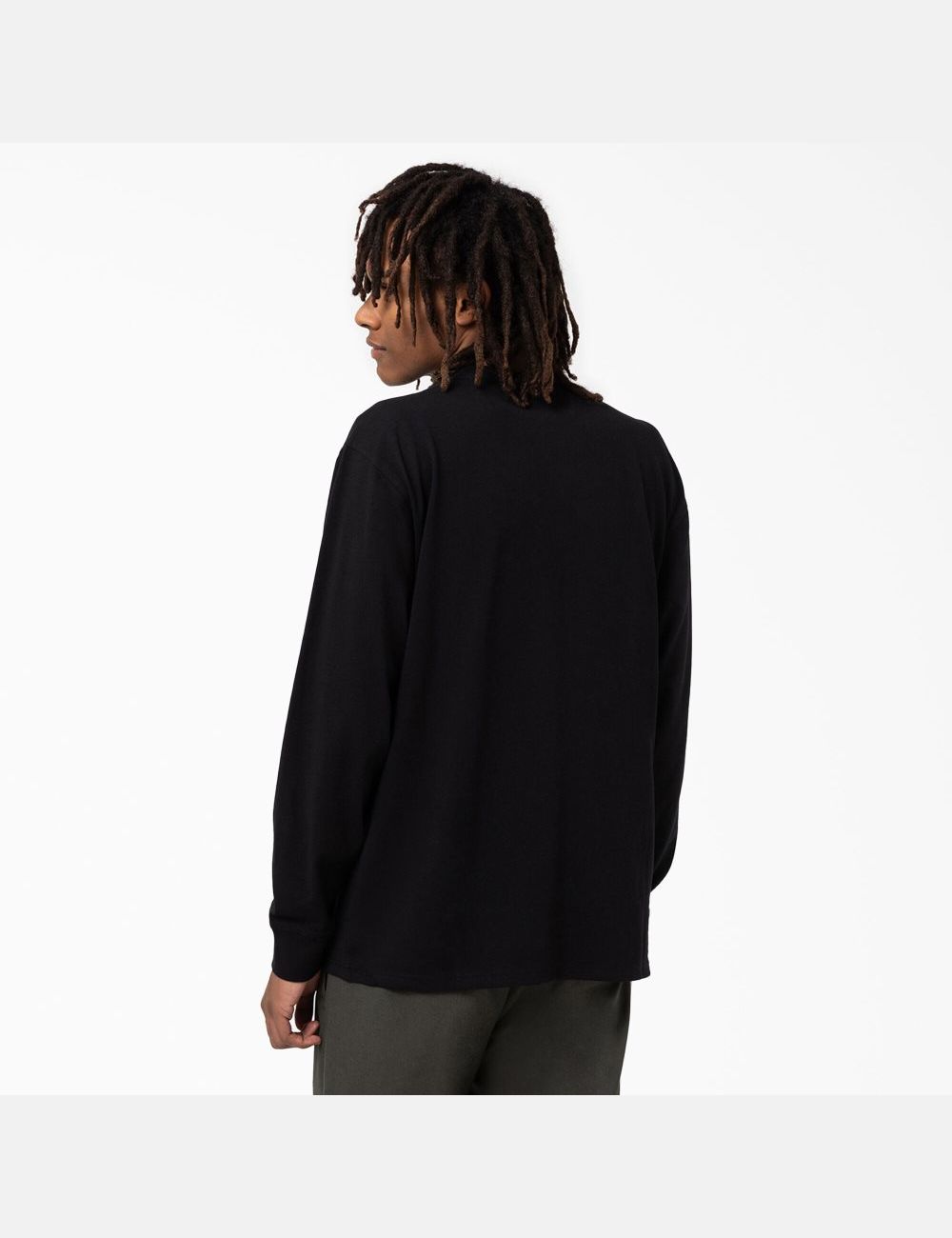 Black Dickies Union Springs Long Sleeve T-Shirts | 742KTAMHI