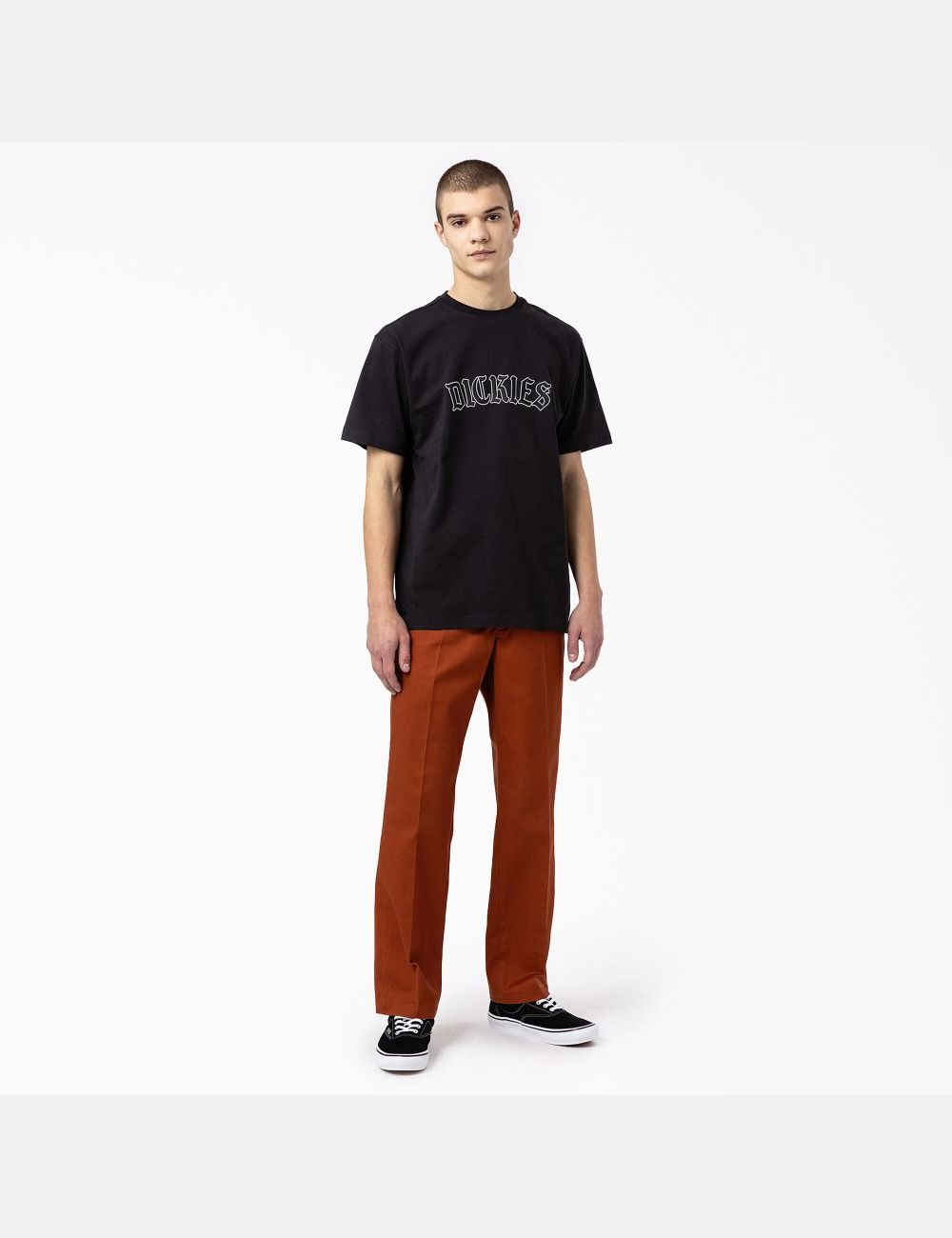 Black Dickies Union Springs Short Sleeve T-Shirts | 145SEMXBL