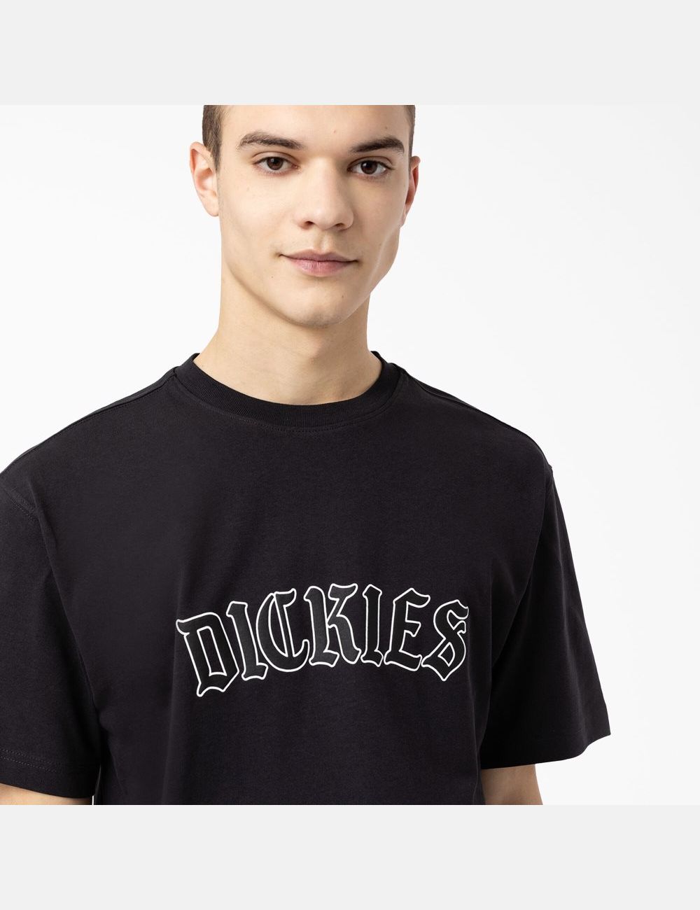 Black Dickies Union Springs Short Sleeve T-Shirts | 145SEMXBL