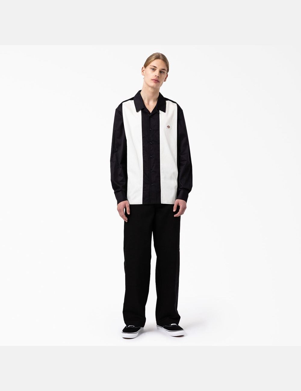 Black Dickies Westover Long Sleeve Shirt Button Up | 294TSLXPK