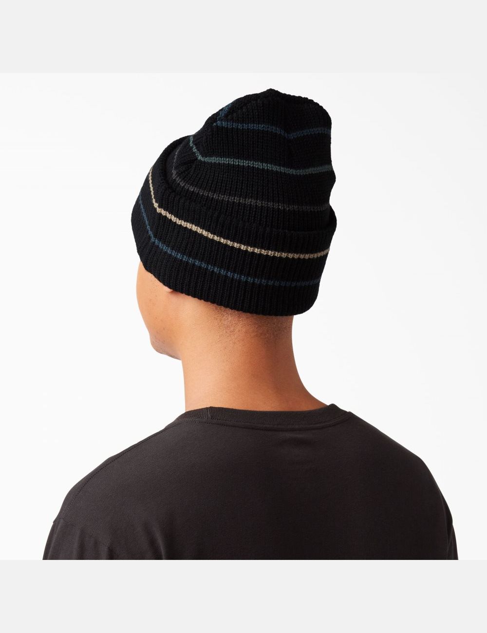 Black Stripes Dickies Skateboarding Cuffed Hats | 519GJHRYO