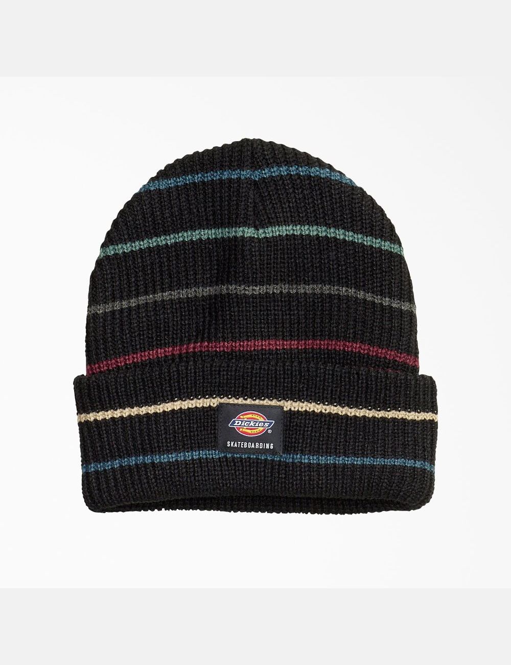 Black Stripes Dickies Skateboarding Cuffed Hats | 519GJHRYO