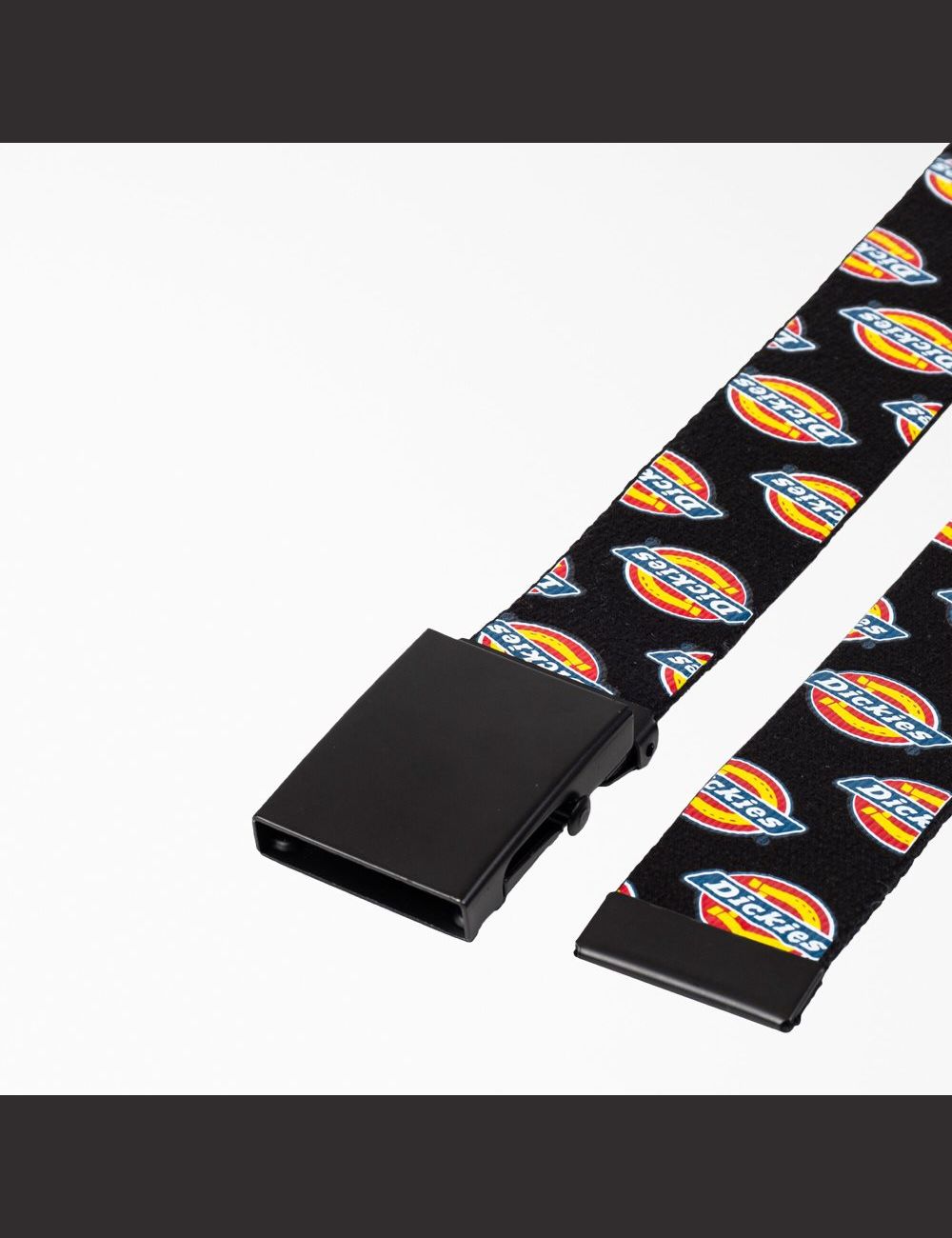 Black/White Dickies Web Logo Print Belts & Suspenders | 321HURFKO