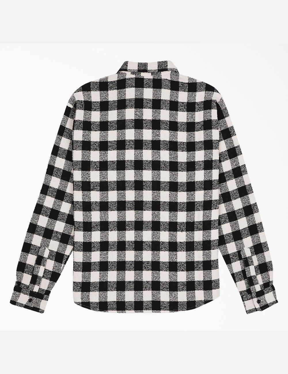 Black White Plaid Dickies Opening Ceremony Tweed Shirt Button Up | 206YVKUFG