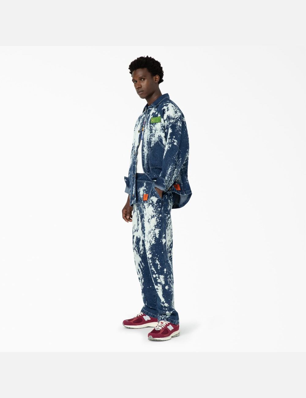 Bleached Indigo Blue Dickies Brain Dead Bleached Denim Coats & Jackets | 425ZETAVQ