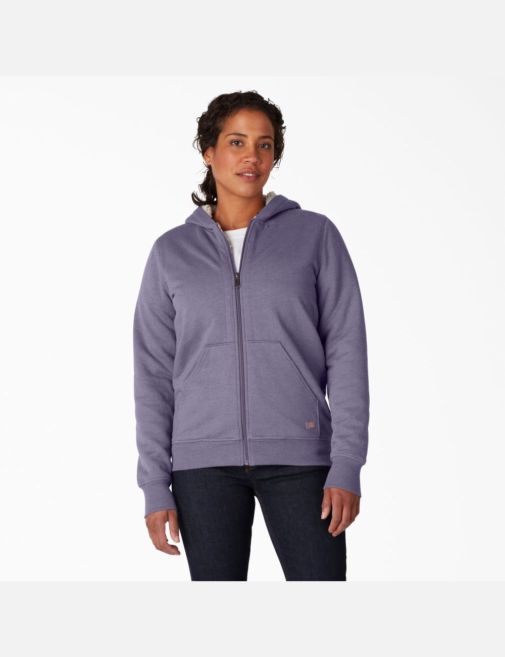 Blue Violet Dickies High Pile Fleece Lined Hoodies | 430WVIMDB