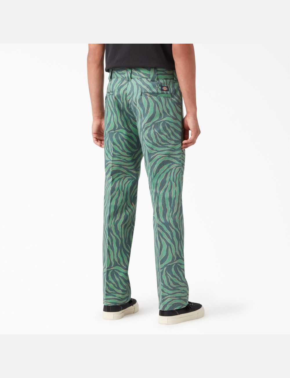 Bottle Green Tiger Print Dickies Tiger Print Pants | 845NJBFTU